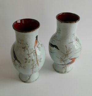 Pair of ceramic vases by Lisa Ringwood
