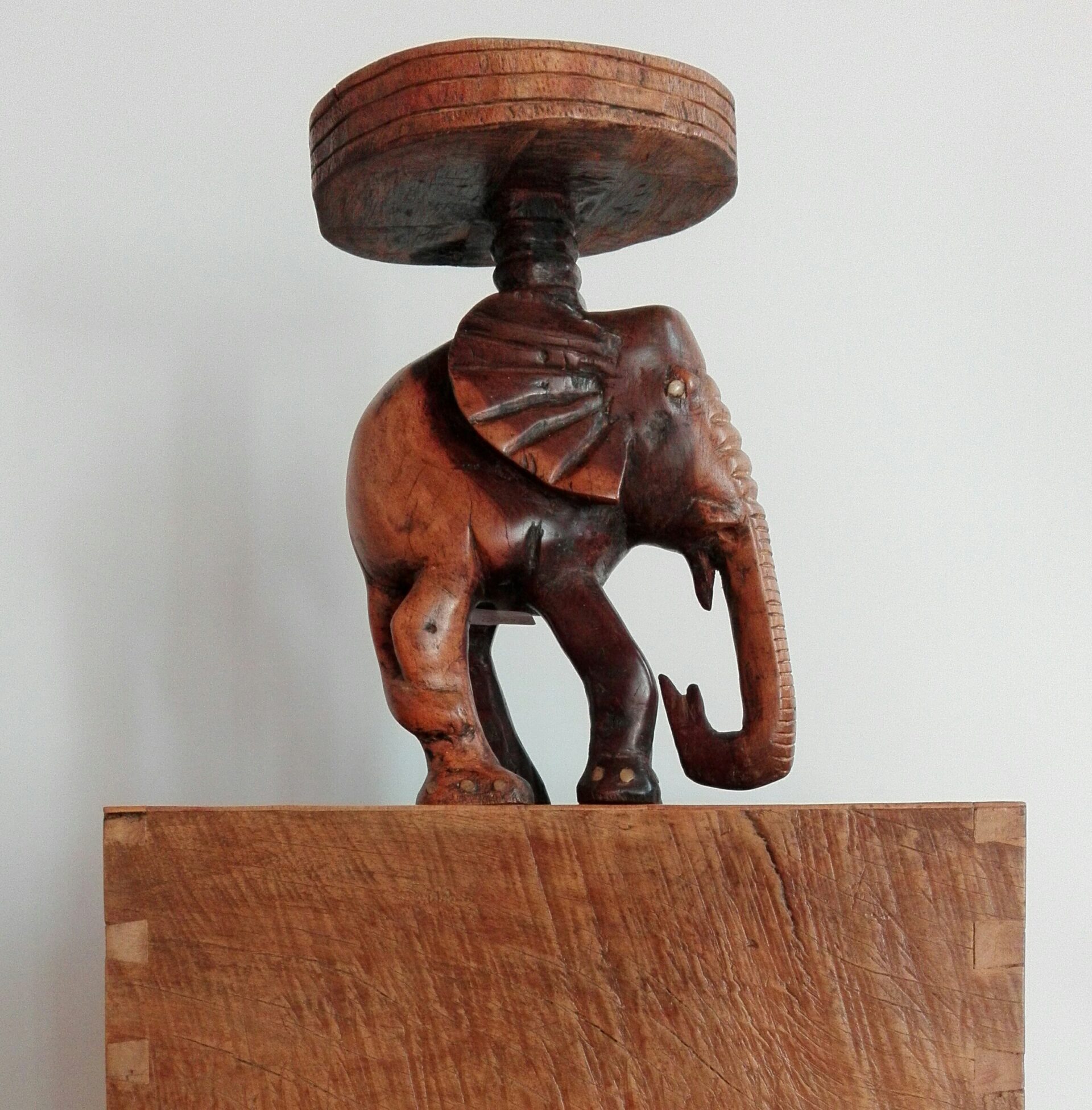 Carved wooden elephant