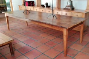 3 m table created from reclaimed 19th century yellowwood