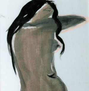 Nude l Charles Gassner l Mixed media on paper 