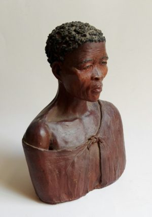 African clay bust circa 1950's 