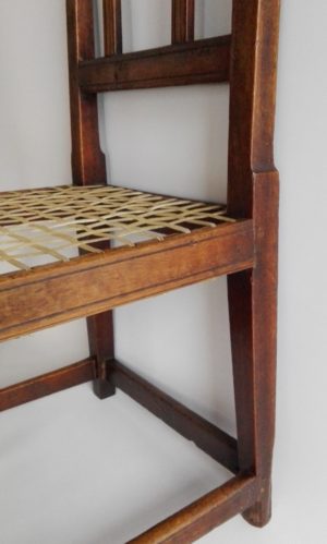 19th century stinkwood and riempie Transitional Tulbagh chair
