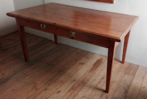 Early 20th century Baltic and Oregon pine desk with brass fittings