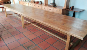 5m table refectory created from 19th century reclaimed Oregon pine