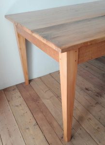 Table made from 19th century reclaimed yellowwood