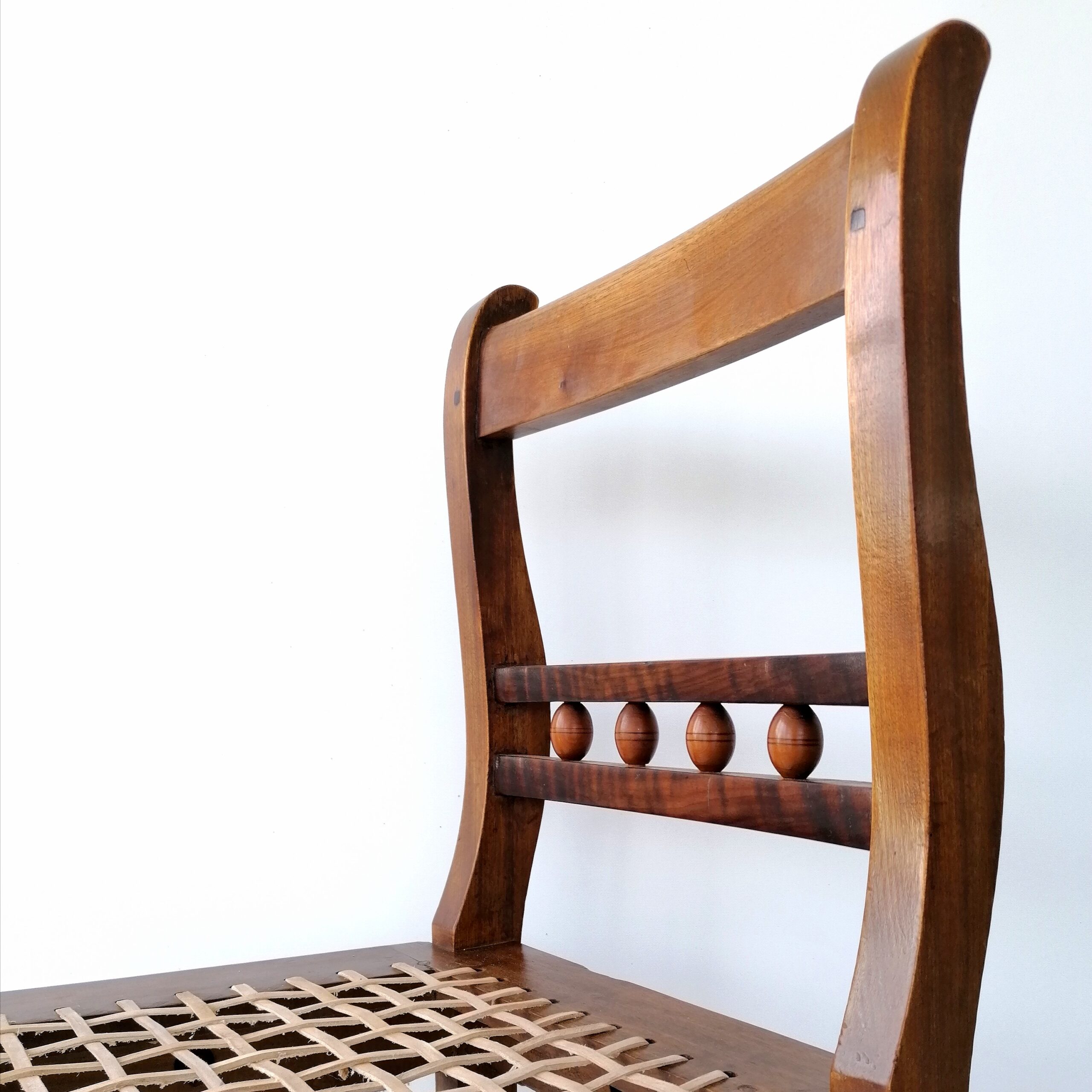 Set of six stinkwood & riempie Cape dining chairs Lutge Gallery